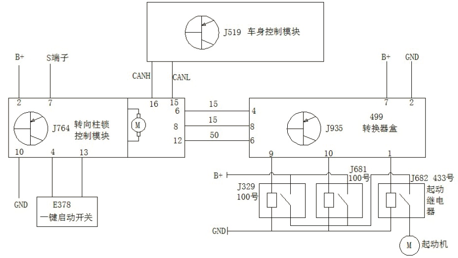 大众车系转换器盒控制电路及功能分析*