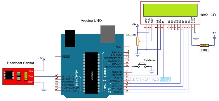 Heartbeat Sensor Circuit Diagram