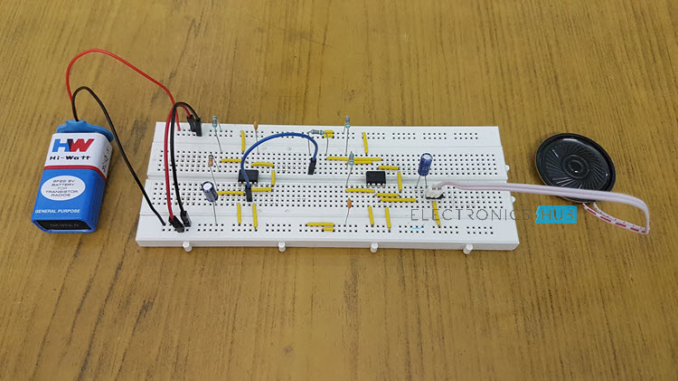 Police Siren Circuit using NE555 Timer Image 1