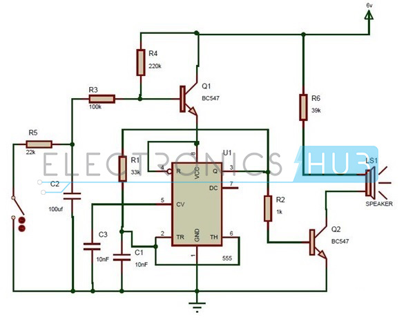 Circuit Diagram of Wailing Siren