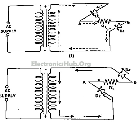 D1 and D3 Series Connection with Load Resistance RL