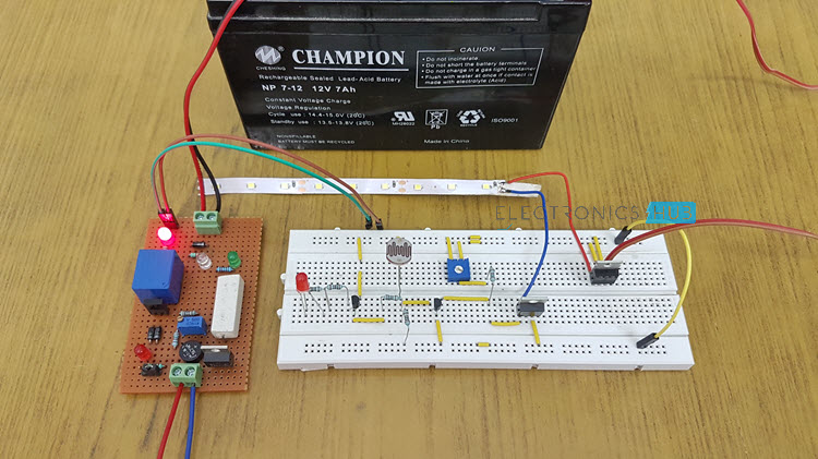 Automatic LED Emergency Light Circuit Image 1