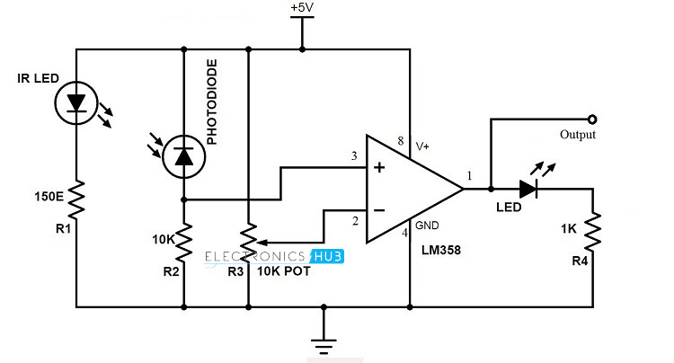 IR Sensor Module Circuit Diagram