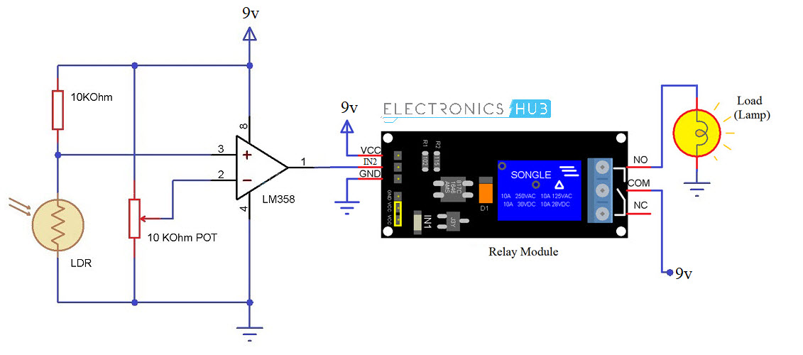 Automatic Street Light Controller Circuit Diagram