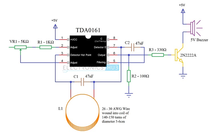 Metal Detector Circuit Diagram