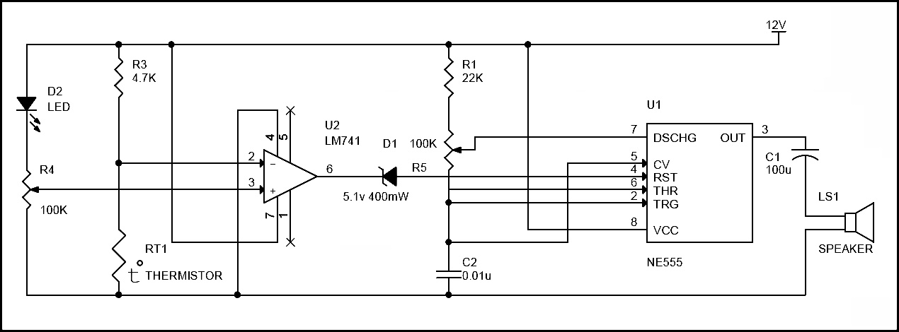 Fire Alarm Circuit Using lm341