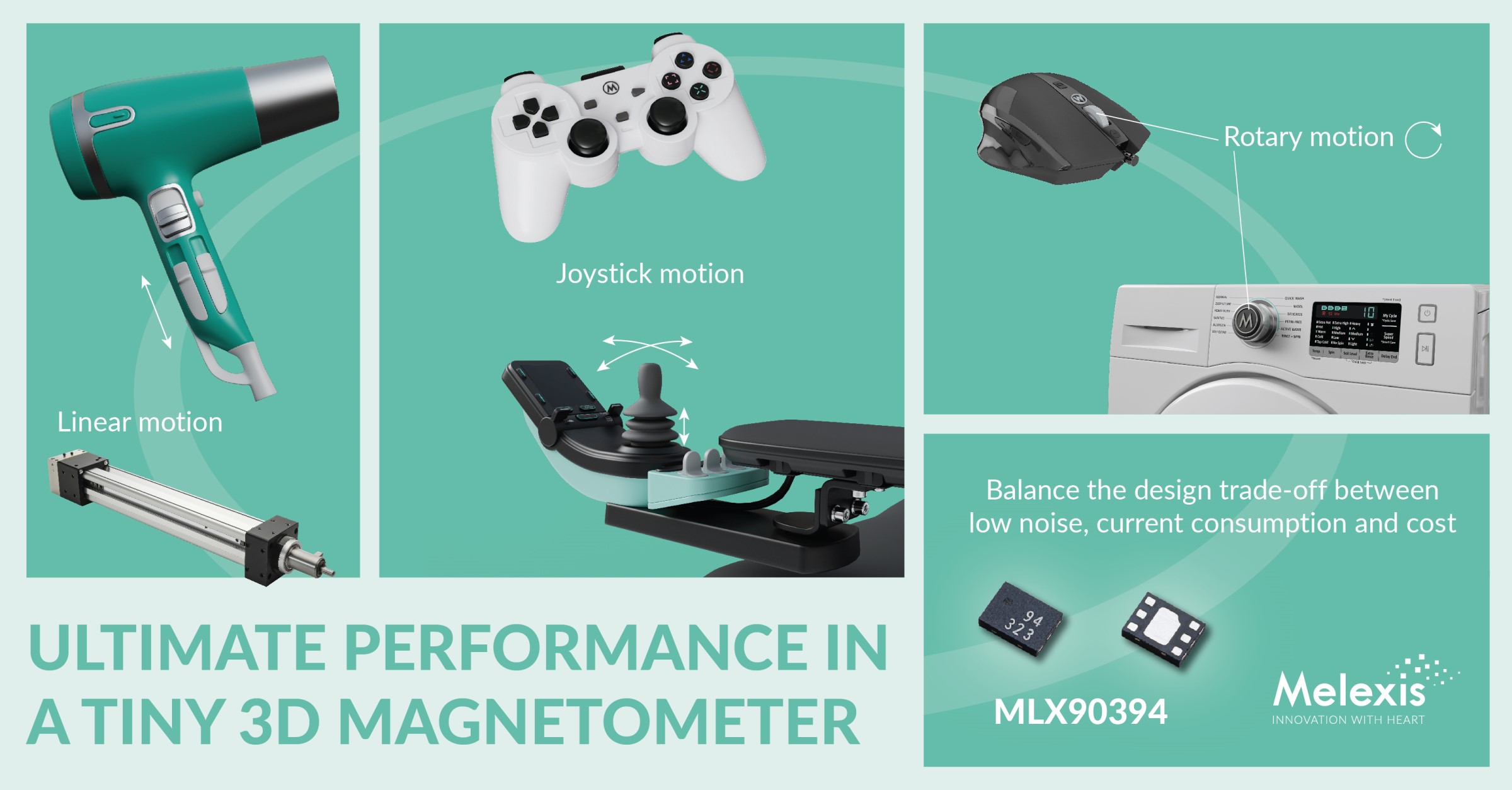 Melexis推出新款微型3D磁力计,拓展性能极限