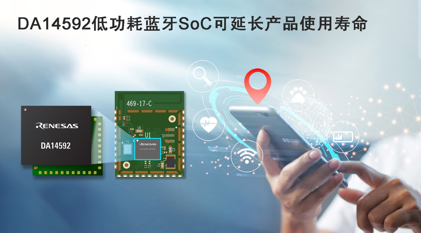 瑞萨推出其首款集成闪存的双核低功耗蓝牙SoC 并实现最低功耗