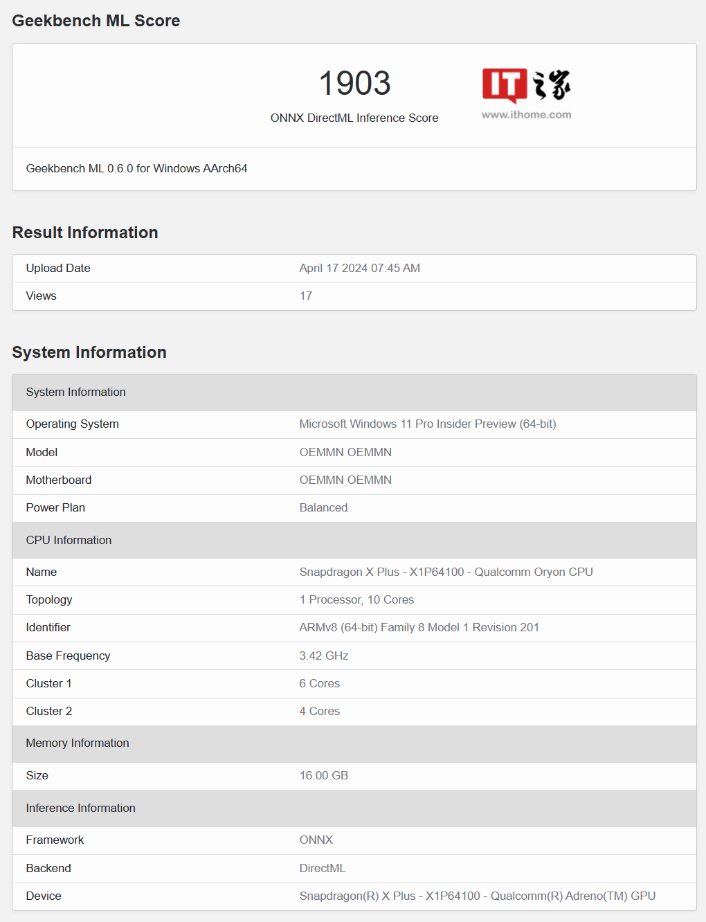 ONNX DIrectML GPU 机器学习测试